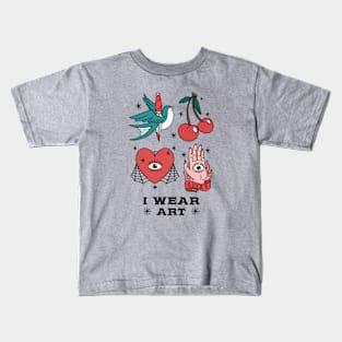 I wear art Tattoes Kids T-Shirt